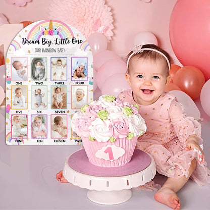 Daco Min My First Year Photo Display Board - Rainbow Milestone Frame (photo 2)