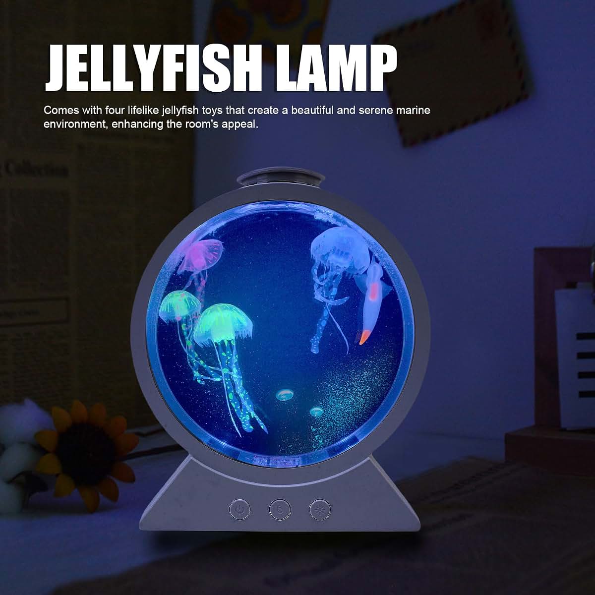 Jellyfish LED Aquarium Night Light for Home Decoration