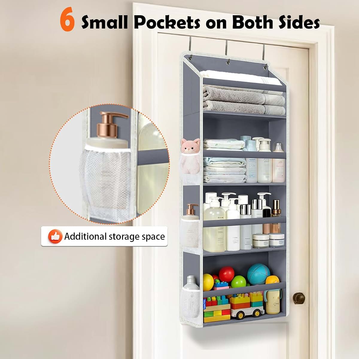 Roomtalk 17" Wide Over The Door Organizer With 4 Shelves (photo 4)