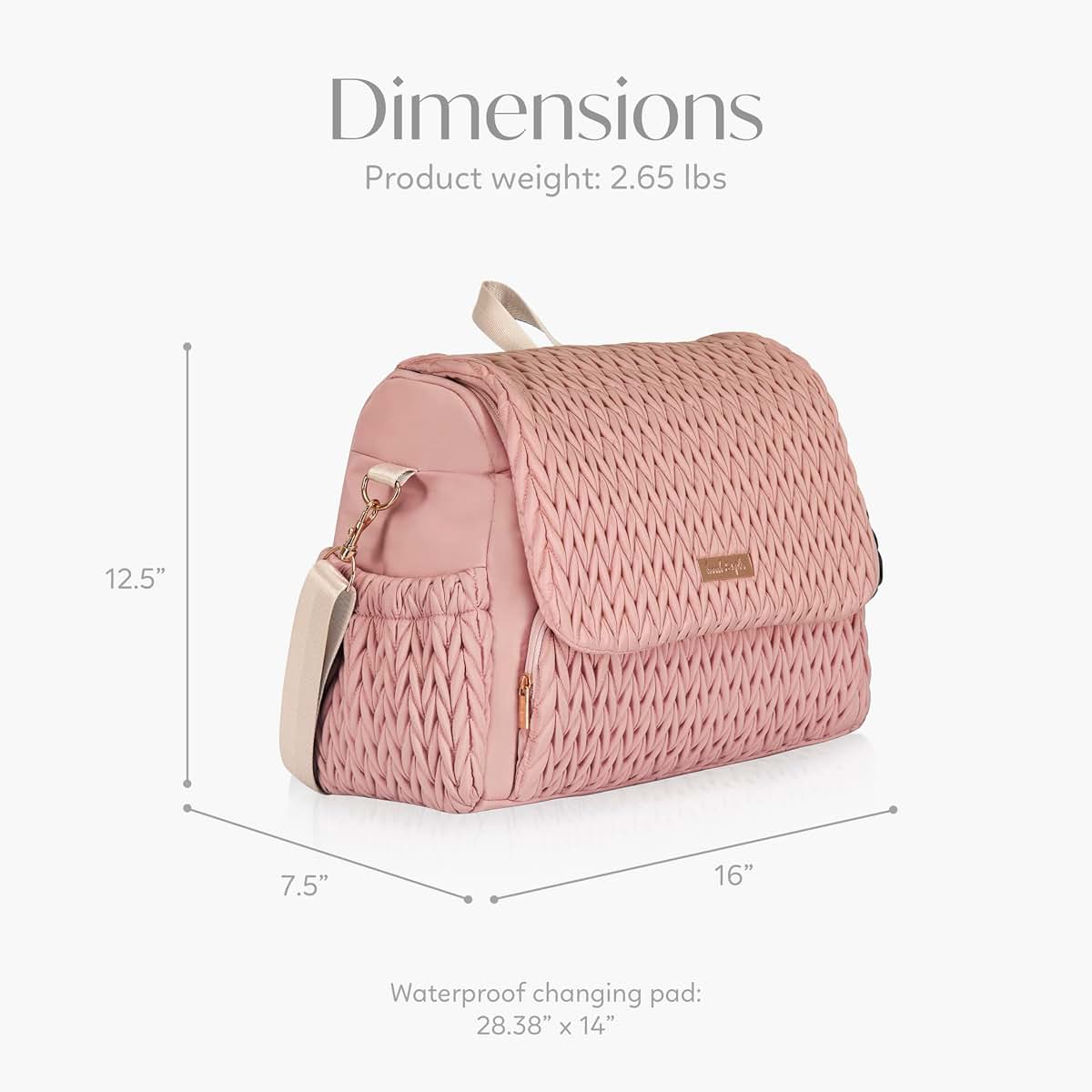 Hannah & Sophia Belle Convertible Baby Diaper Backpack In Pink (photo 2)