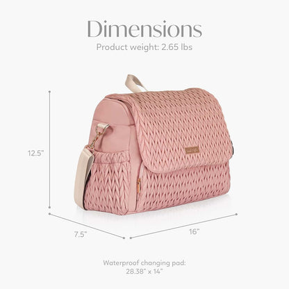 Hannah & Sophia Belle Convertible Baby Diaper Backpack In Pink (photo 2)