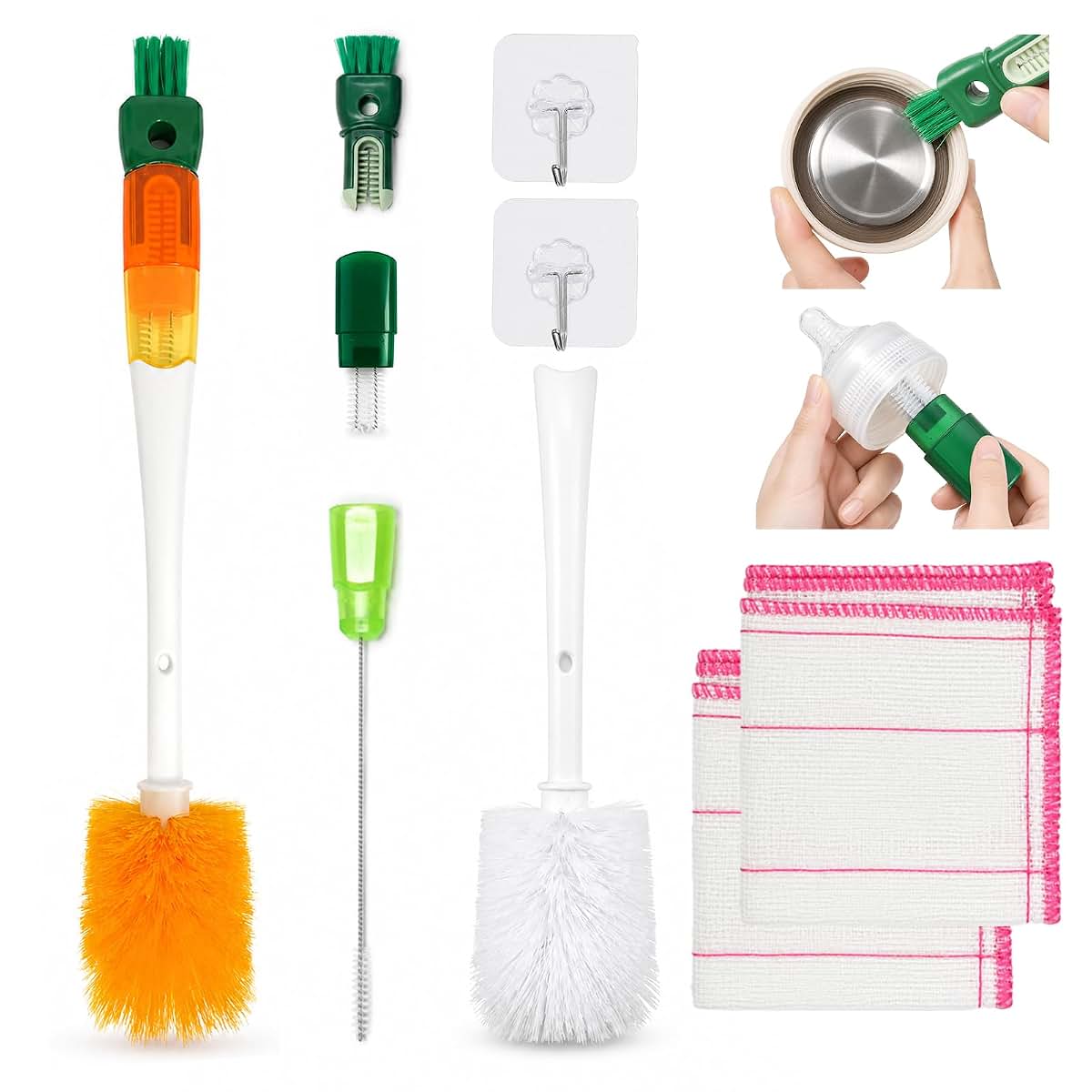 Hengisana bottle brush set,Used for cleaning Straw, bottle cap and bottle