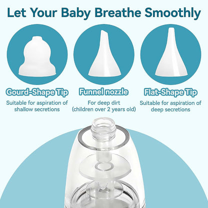 Foily Baby Nasal Aspirator Replacement Tips, 9-Pack with 3 Tip Designs