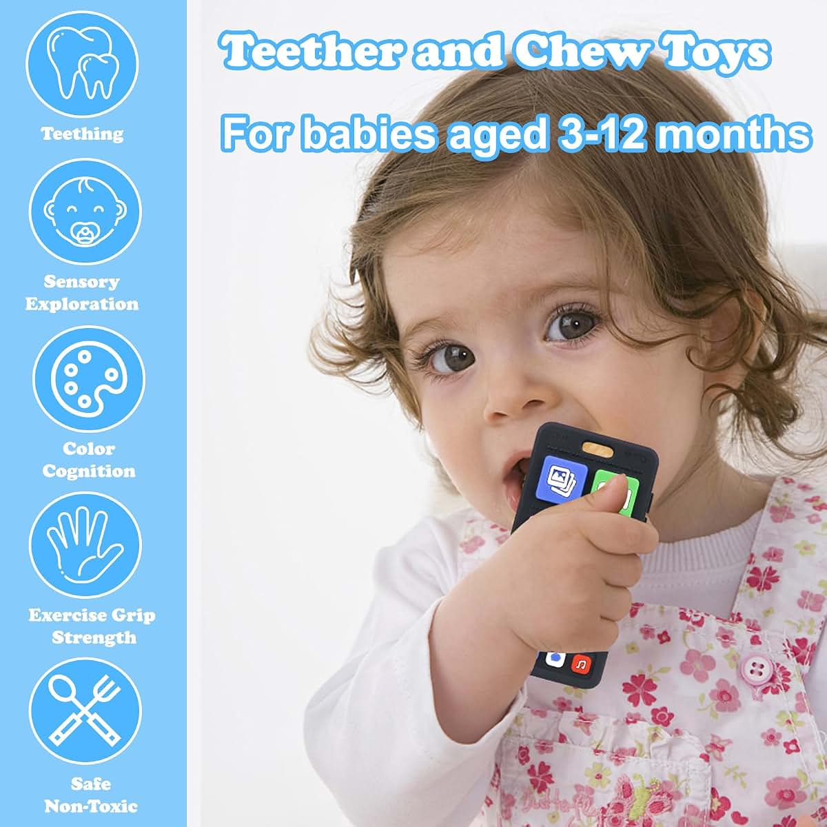 Silicone Sensory Teether Toys for Grip Strength and Play
