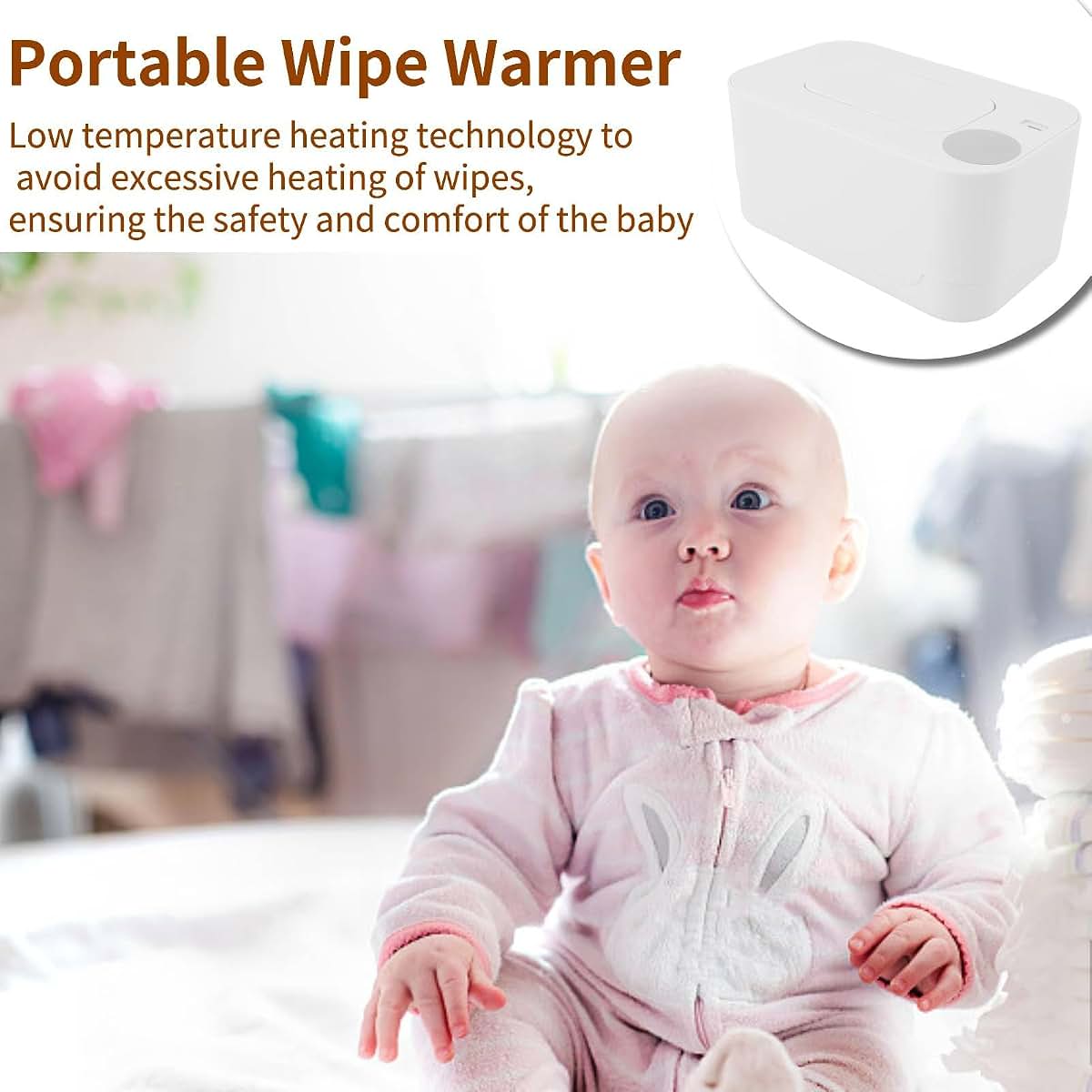 Jwthee Portable Wipe Warmer And Wet Wipes Dispenser USB Heating Case White (photo 2)