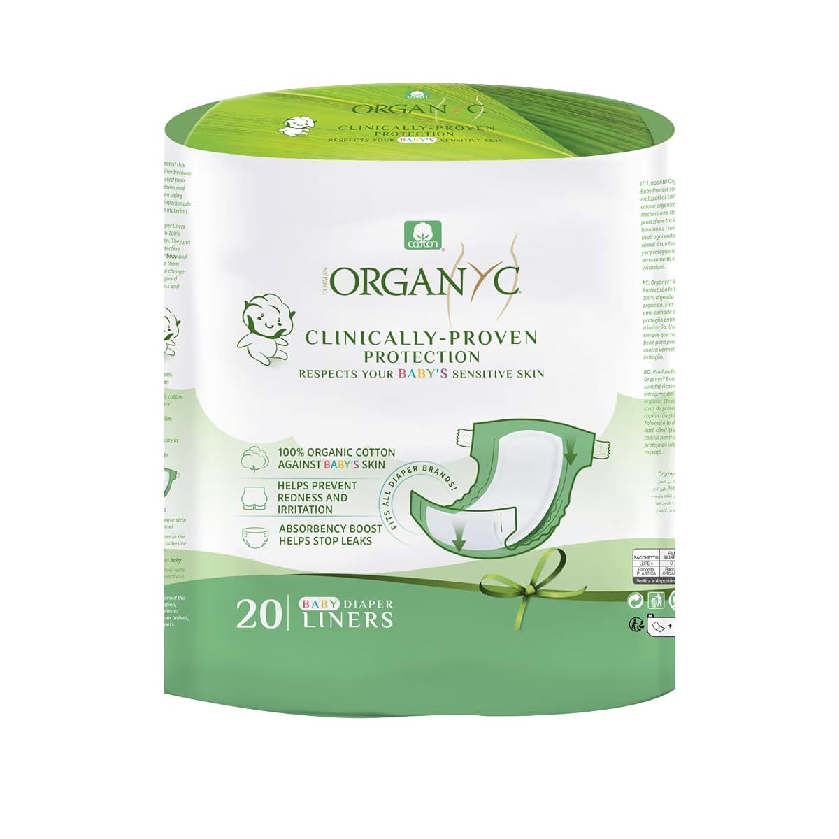 Organyc Organic Cotton Baby Diaper Liner