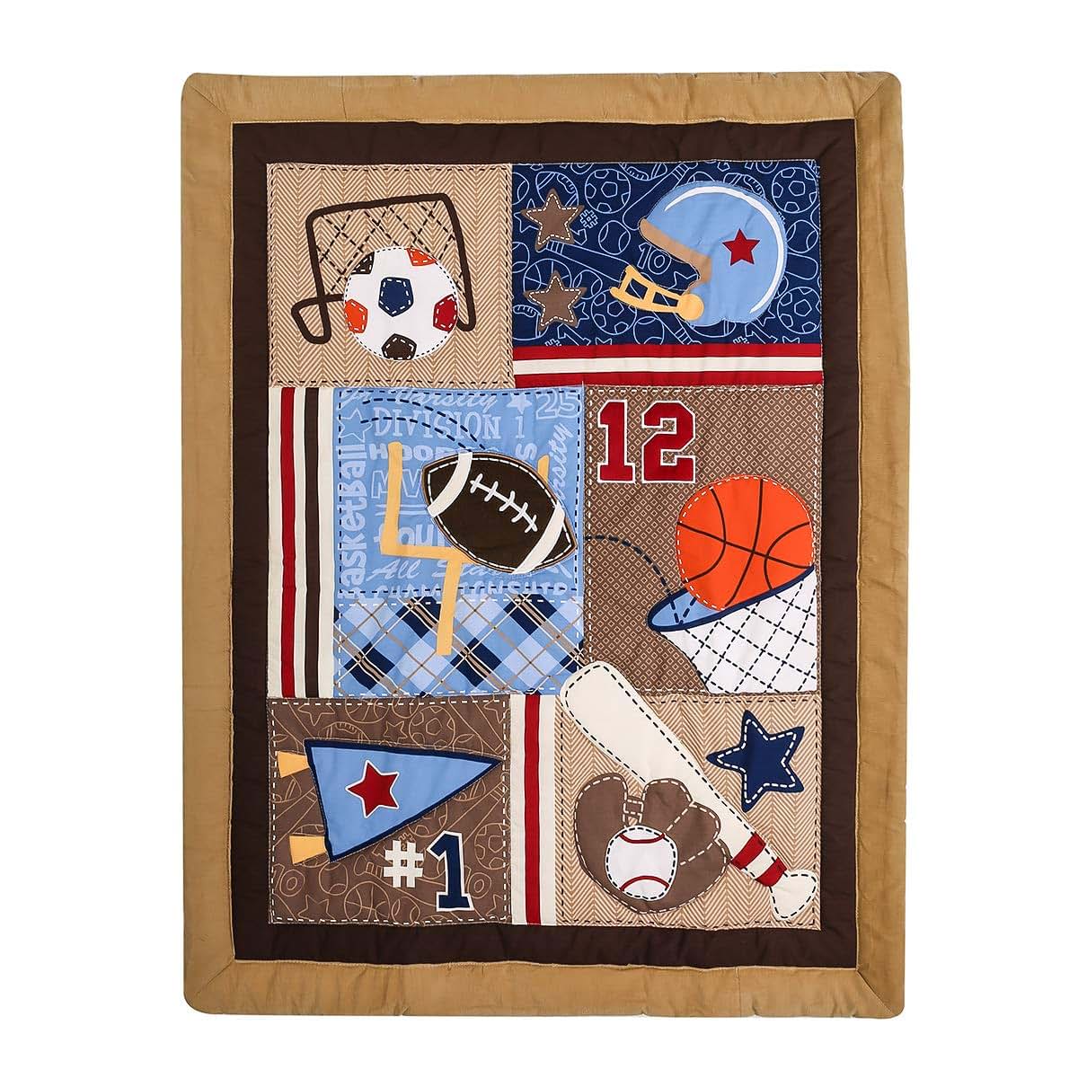 CribMATE 6-Piece Sports Themed Nursery Crib Bedding Set (photo 2)