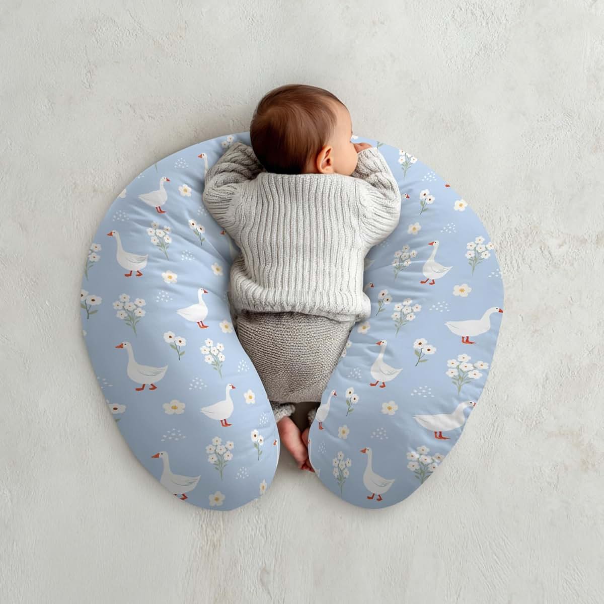 Cstdyfrv Vintage Geese Nursing Pillow Cover With Zipper (photo 4)