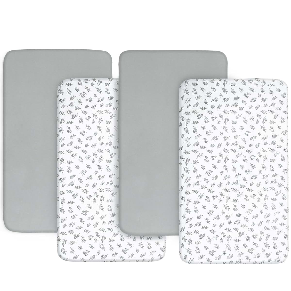 Baby Bassinet Sheets 4 Pack Fitted Microfiber Mattress Covers