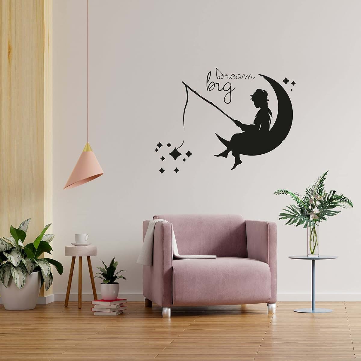 All Things Valuable Dream Big Fishing In The Moon Stars Vinyl Wall Decal