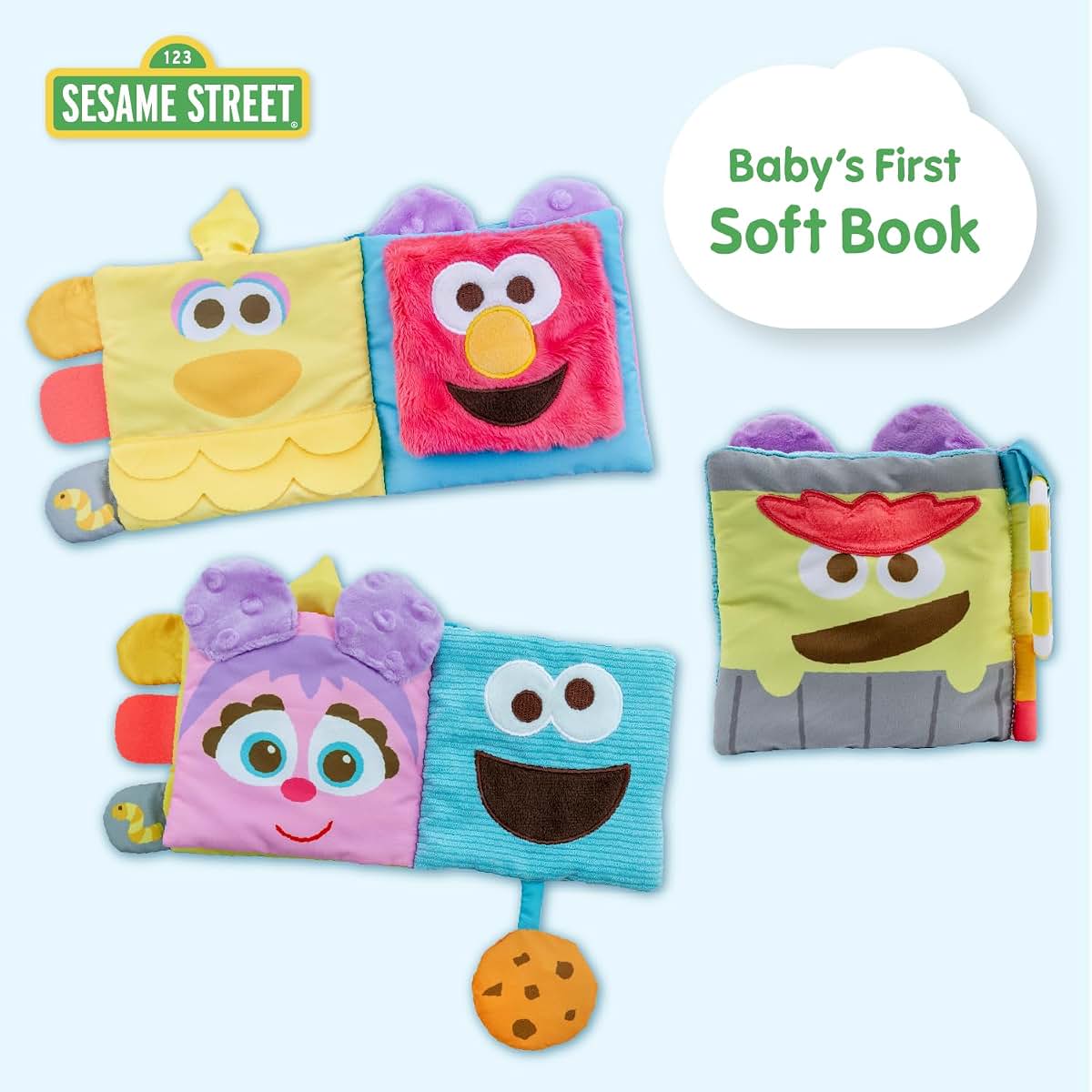 Kids Preferred Sesame Street Soft Book With Sensory Materials (photo 2)