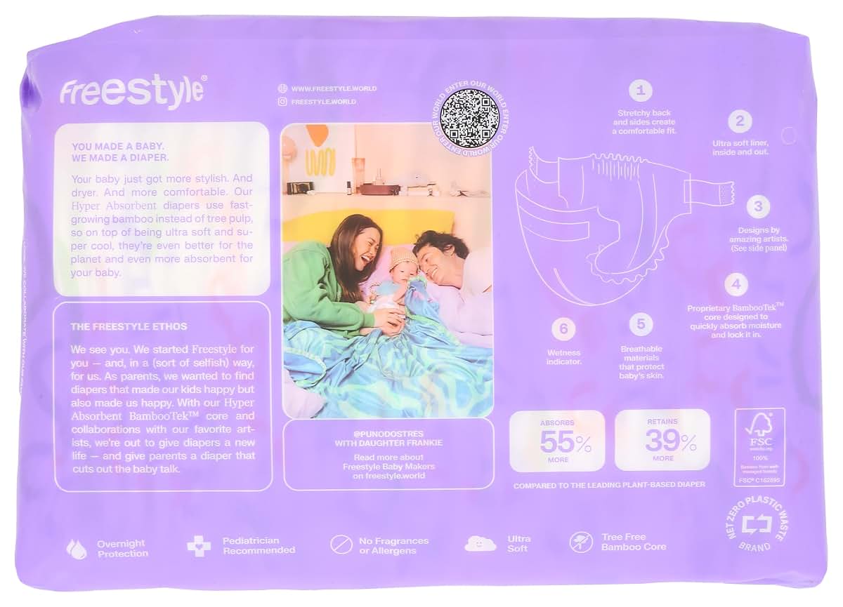 Freestyle Size 3 Disposable Diapers, 28 Count (photo 2)