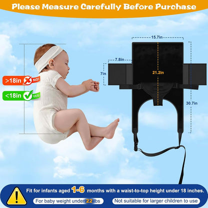 TRELC Portable Baby Travel Bed for Airplane, 1-6 Months, Foldable with Storage Bag