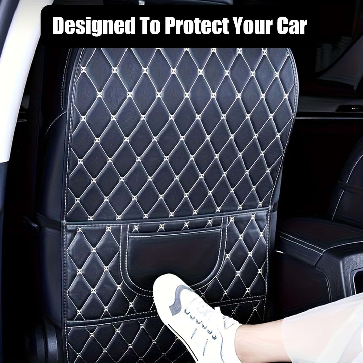 SGMFVXVRO 2pcs Car Seat Back Protectors for Lexus TX 350 500H 550H+ 2024-2025, Leather Backseat Kick Guard Seat Saver (photo 3)