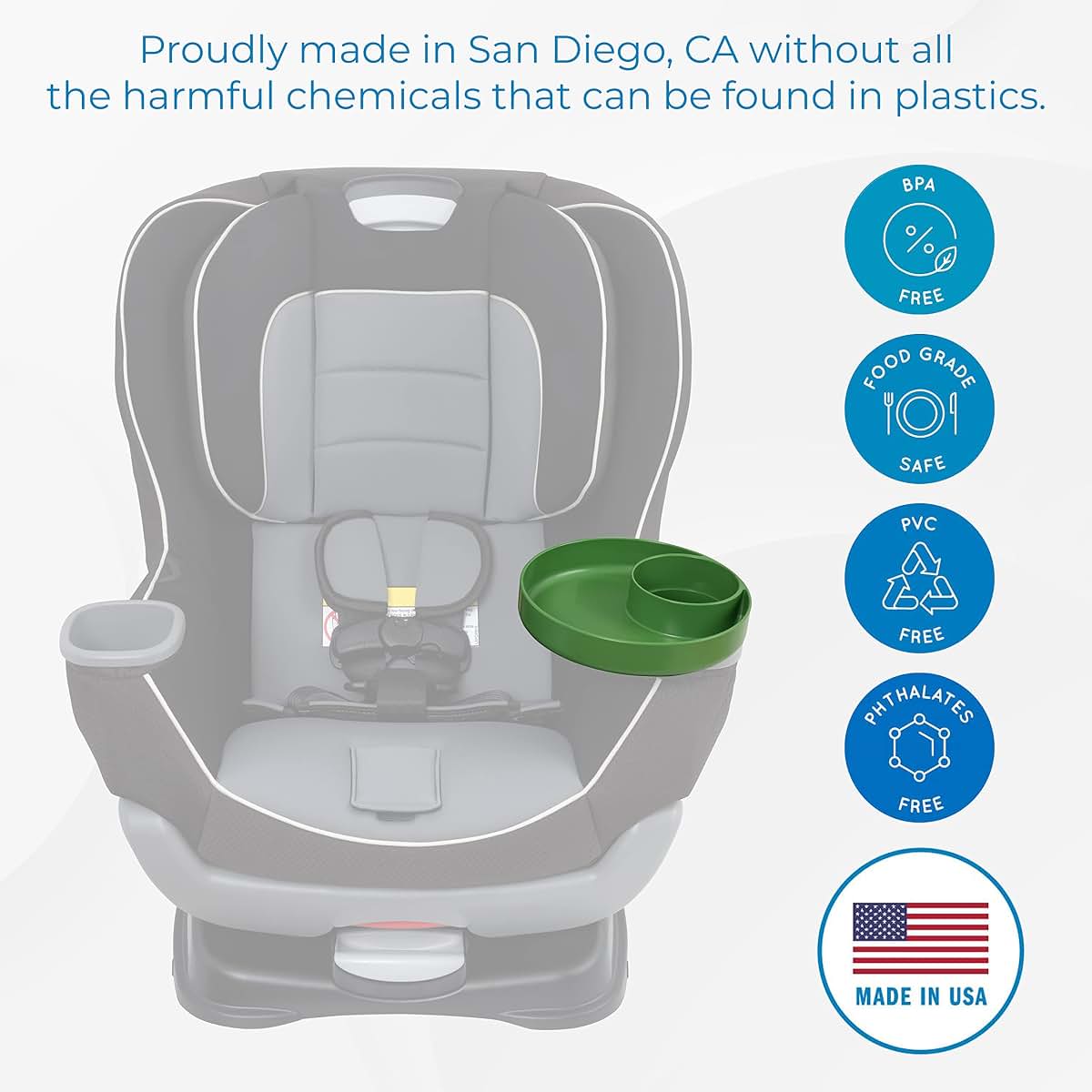 Travel Tray Round Cup Holder Attachment for Strollers and Car Seats (photo 2)