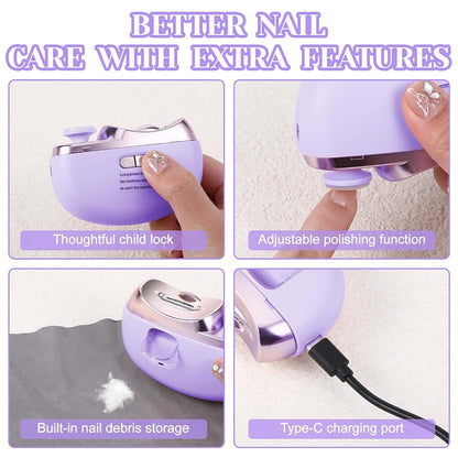 3-in-1 Electric Nail Clippers for Adults, Kids, and Seniors