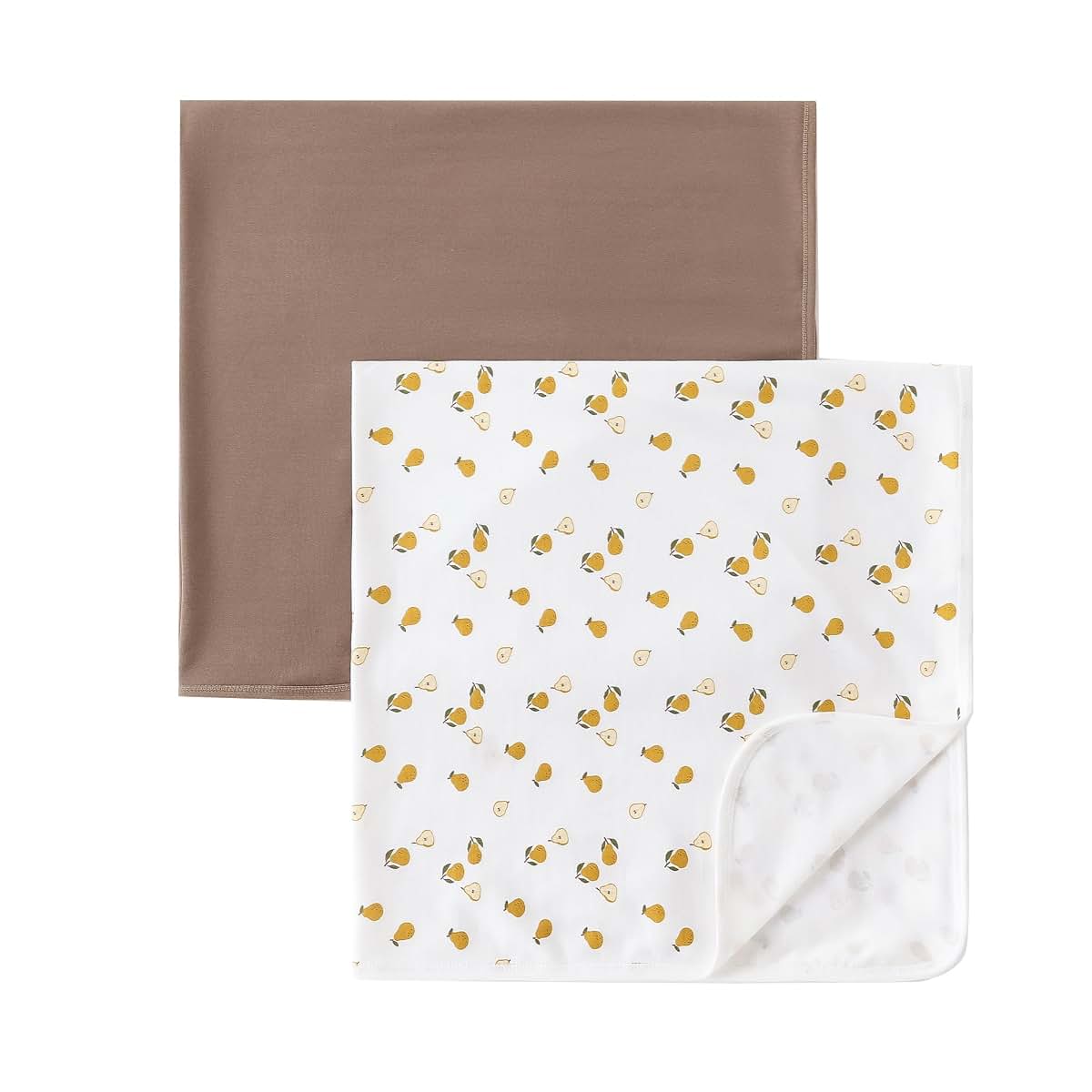 Yunyinbaby 2 Pack Baby Swaddle Blanket 33x33 Soft Cotton Elastic Edge Receiving Wrap