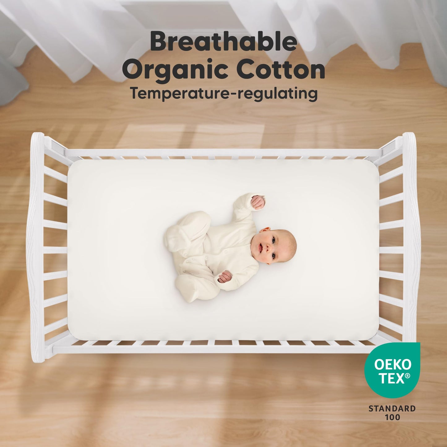 KeaBabies Organic Cotton Crib Sheets 2-Pack
