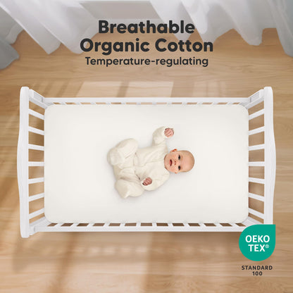KeaBabies Organic Cotton Crib Sheets 2-Pack