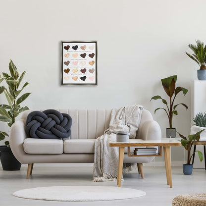 Only Love Can Heart Canvas Wall Art in Floater Frame