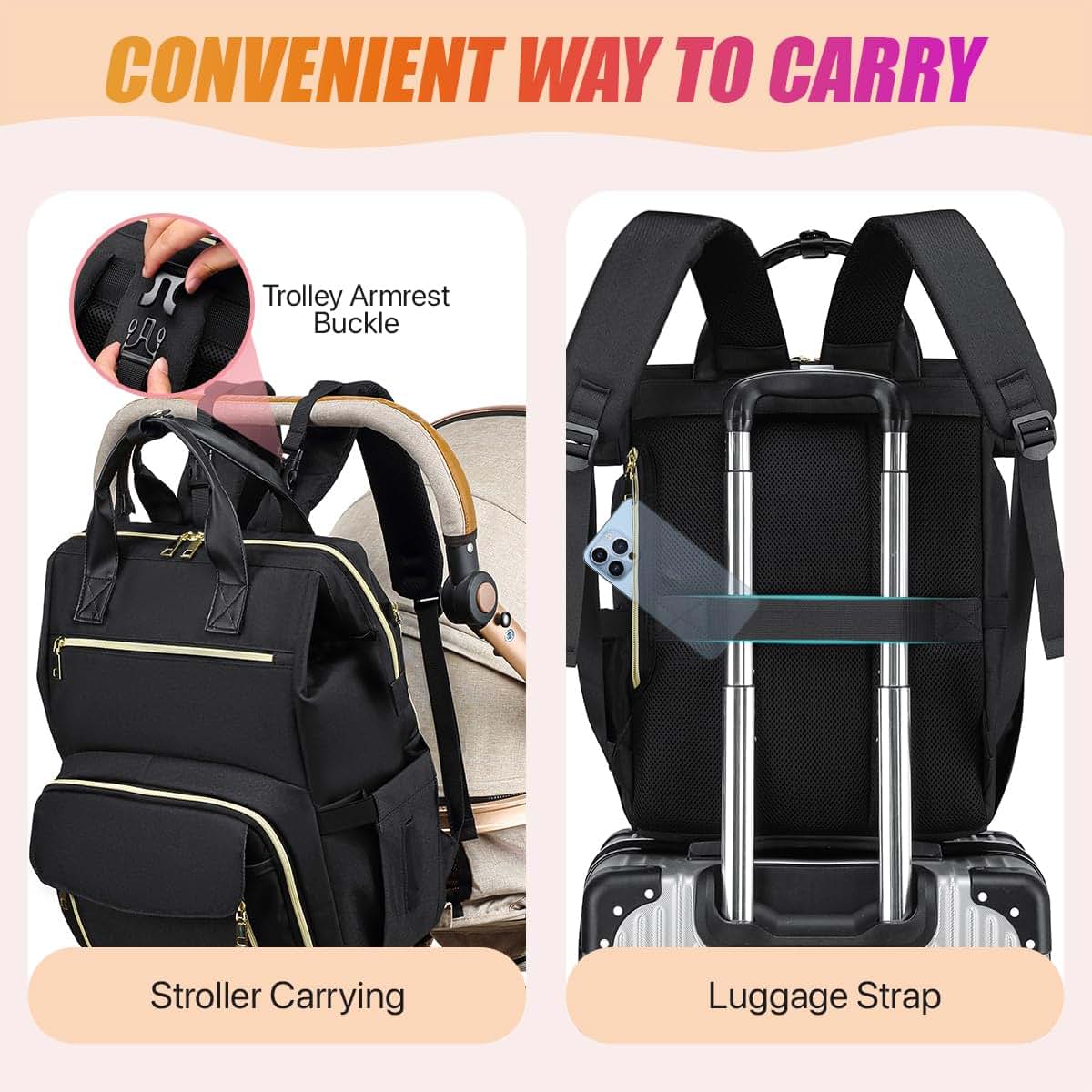 BabyOneStop Breast Pump Backpack With Insulated Cooler Bag