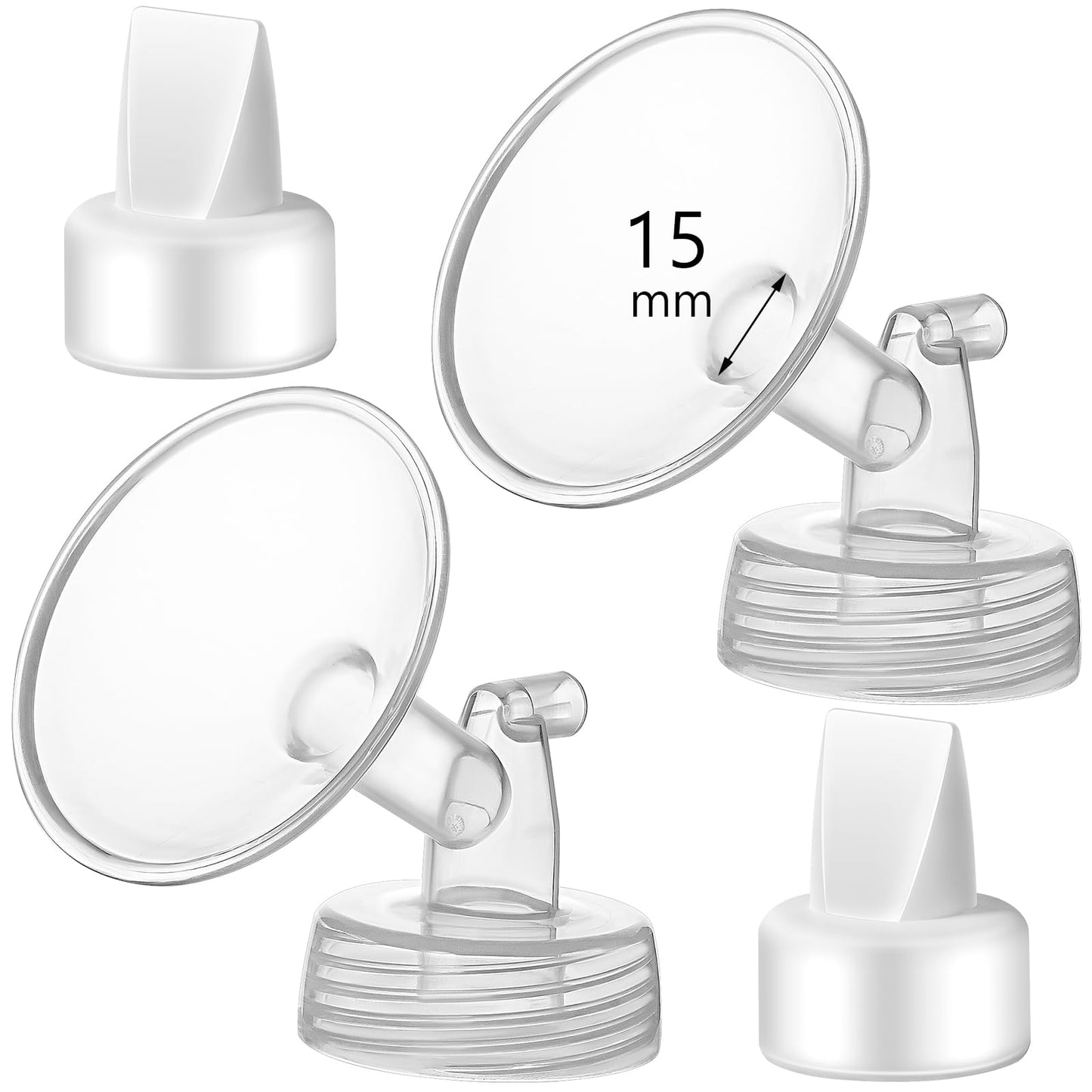 Momstouch 15mm Flange and Duckbill Valve Breastpump Parts