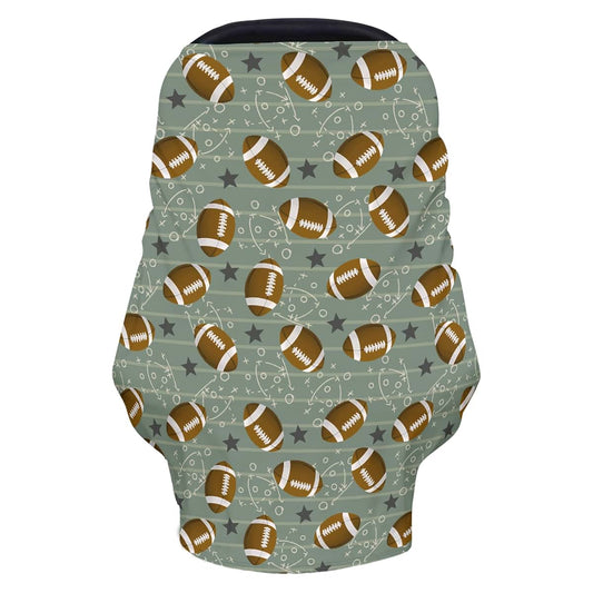 Cstdyfrv Football Print Multi-Use Baby Car Seat Cover