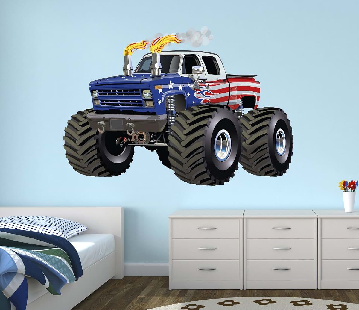 West Mountain Monster Truck Wall Decal