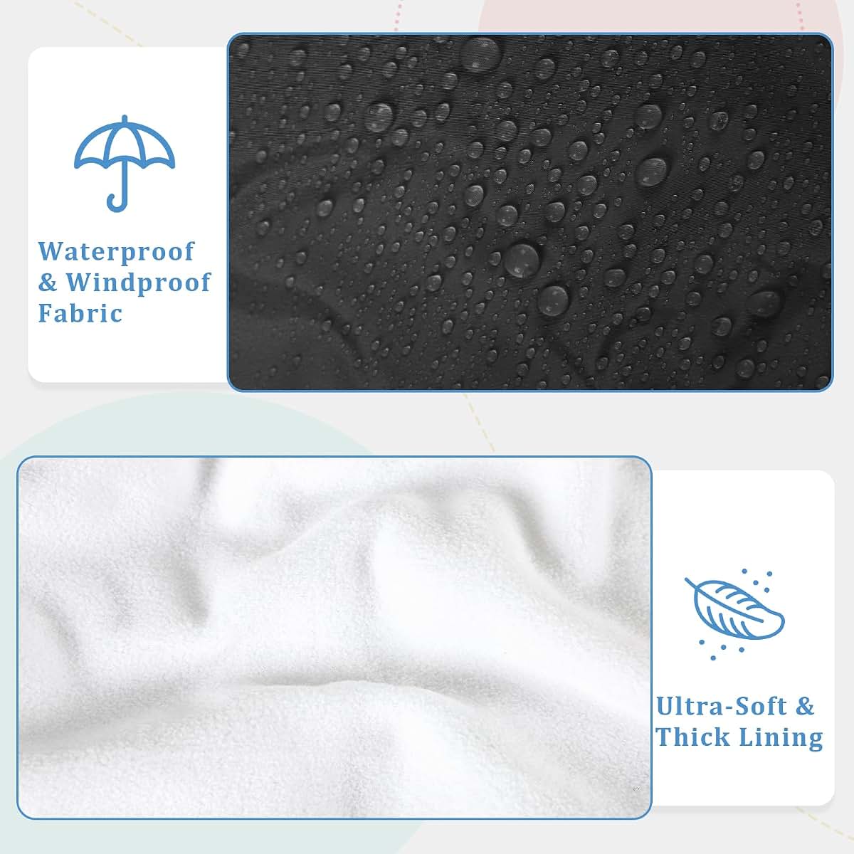 Man Fai Sky Winter Baby Car Seat Cover - Black Universal Fit (photo 3)