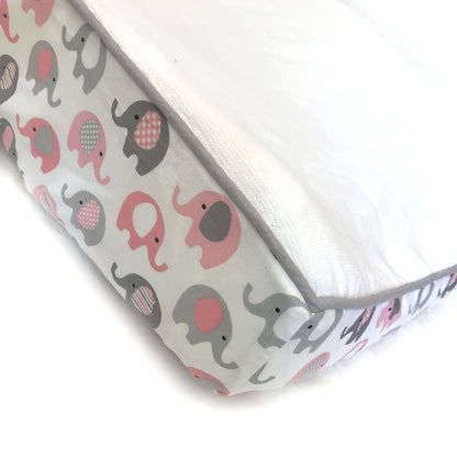 effe bebe Vera Elephant 100% Cotton Velour Baby Changing Pad Cover (Petal Grey) (photo 3)