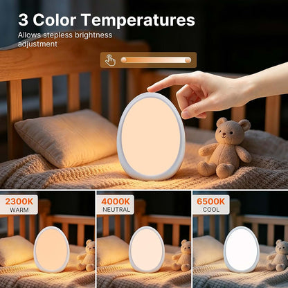 Gelielim Portable Baby Egg Night Light, 256 Colors, USB-C Rechargeable, Touch Dimming