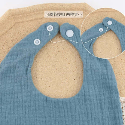 Surakey Baby Bibs Drool Teething Headband Set 4-Layer Organic Cotton Lace Waterproof For Girls