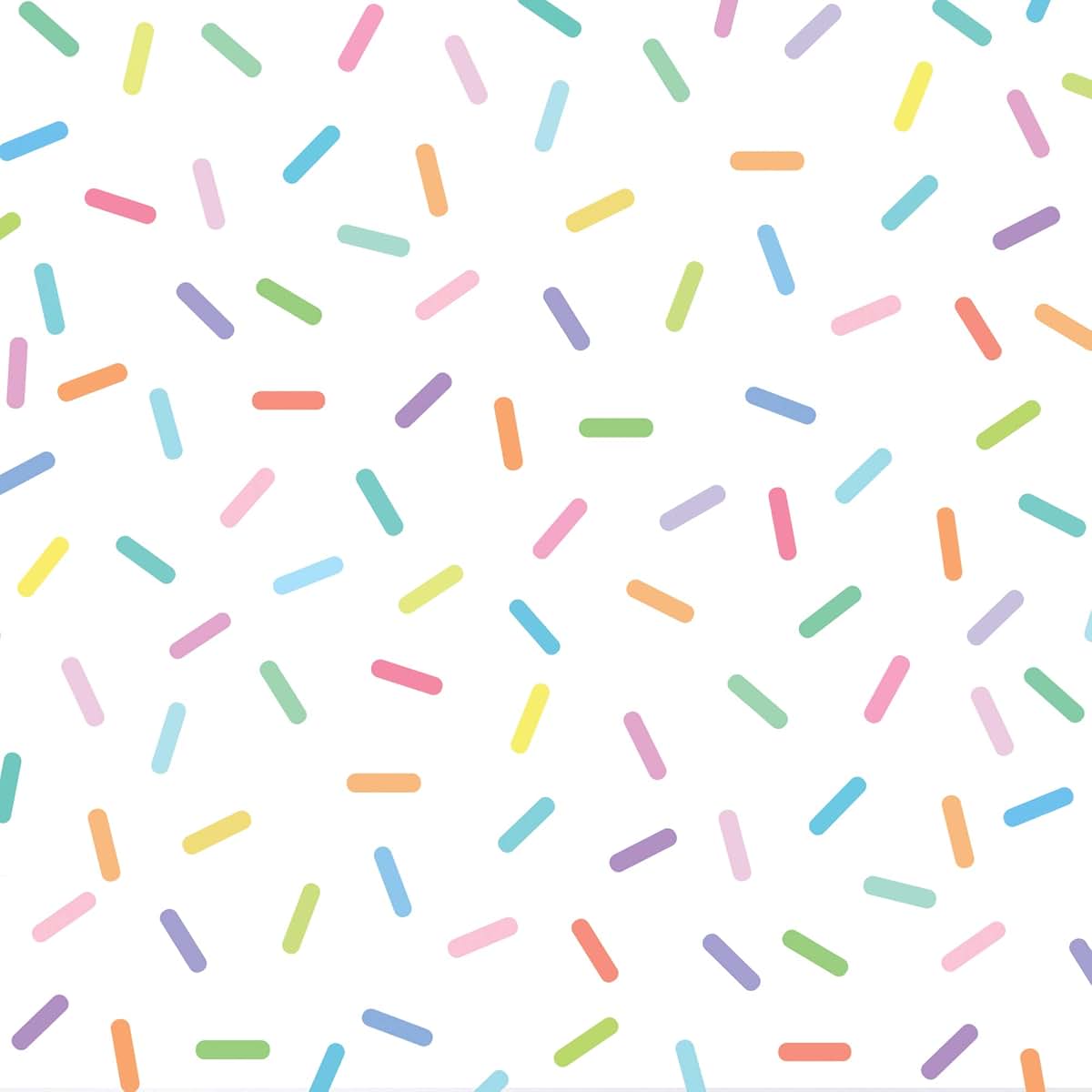Wall Dressed Up Pastel Rainbow Sprinkles Wall Stickers