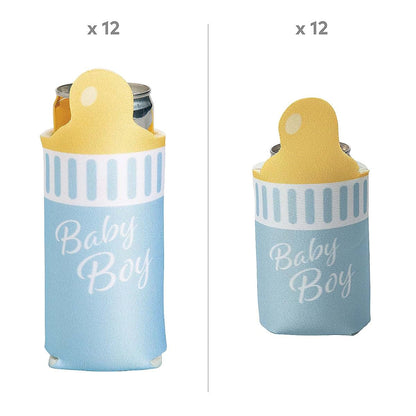 Fun Express Boy Baby Bottle Regular & Slim Fit Can Coolers - 24 Pc (photo 2)