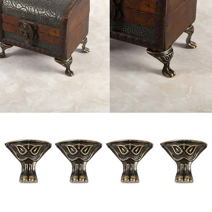 Leftwei 4-Piece Antique Brass Corner Protector for Jewelry Box & Wood Cases, 1.1in
