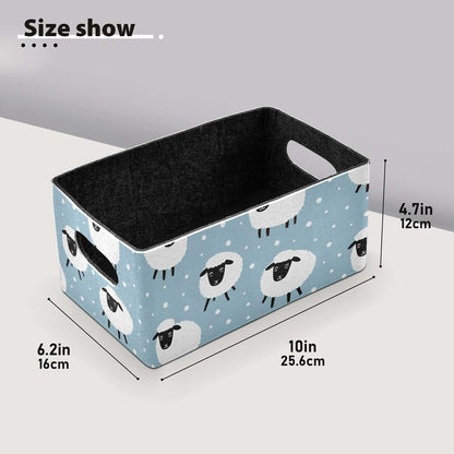 Xigua Cute Sheep Collapsible Storage Bins Set Of 2