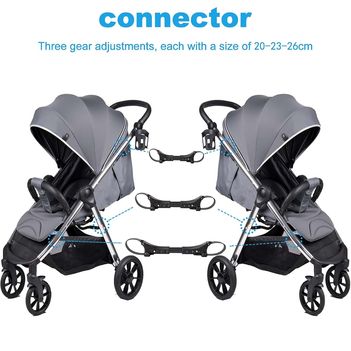 Stroller Connector for Twins Double Pushchair Accessories