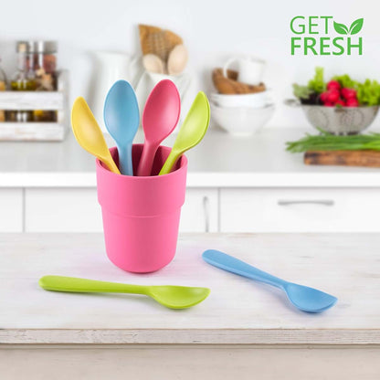 Get Fresh Bamboo Kids Spoons Set 4-Pack Reusable