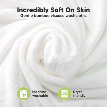 KeaBabies Soft Bamboo Washcloths 6-Pack