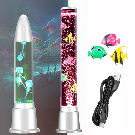 BabyOneStop Bubble Fish Tube Floor Lamp With 7 Color Changing Lights