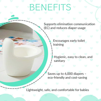 Easypisi Baby Potty for Elimination Communication White (photo 4)