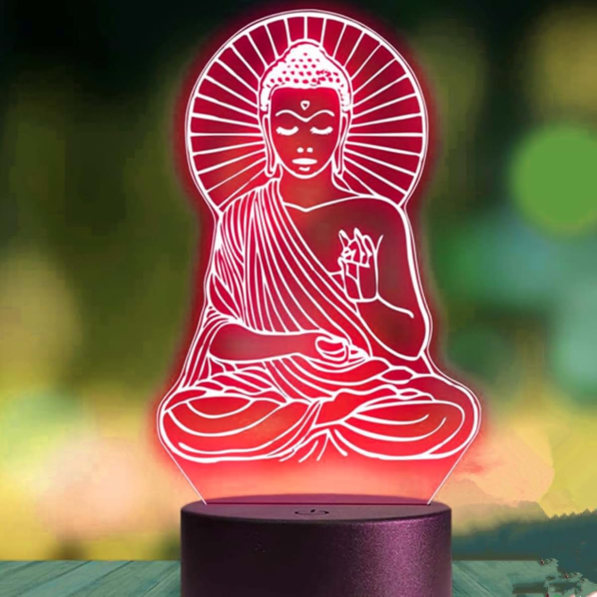 Jinnwell 3D Buddha Night Light With Multicolor Touch Control (photo 4)