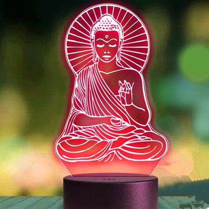 Jinnwell 3D Buddha Night Light With Multicolor Touch Control (photo 4)