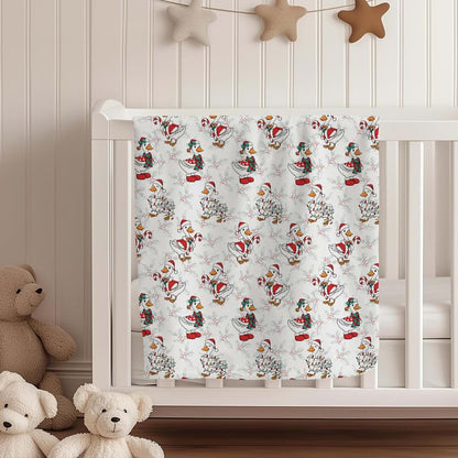 Cstdyfrv Funny Christmas Geese Santa Hat Baby Blanket (photo 4)