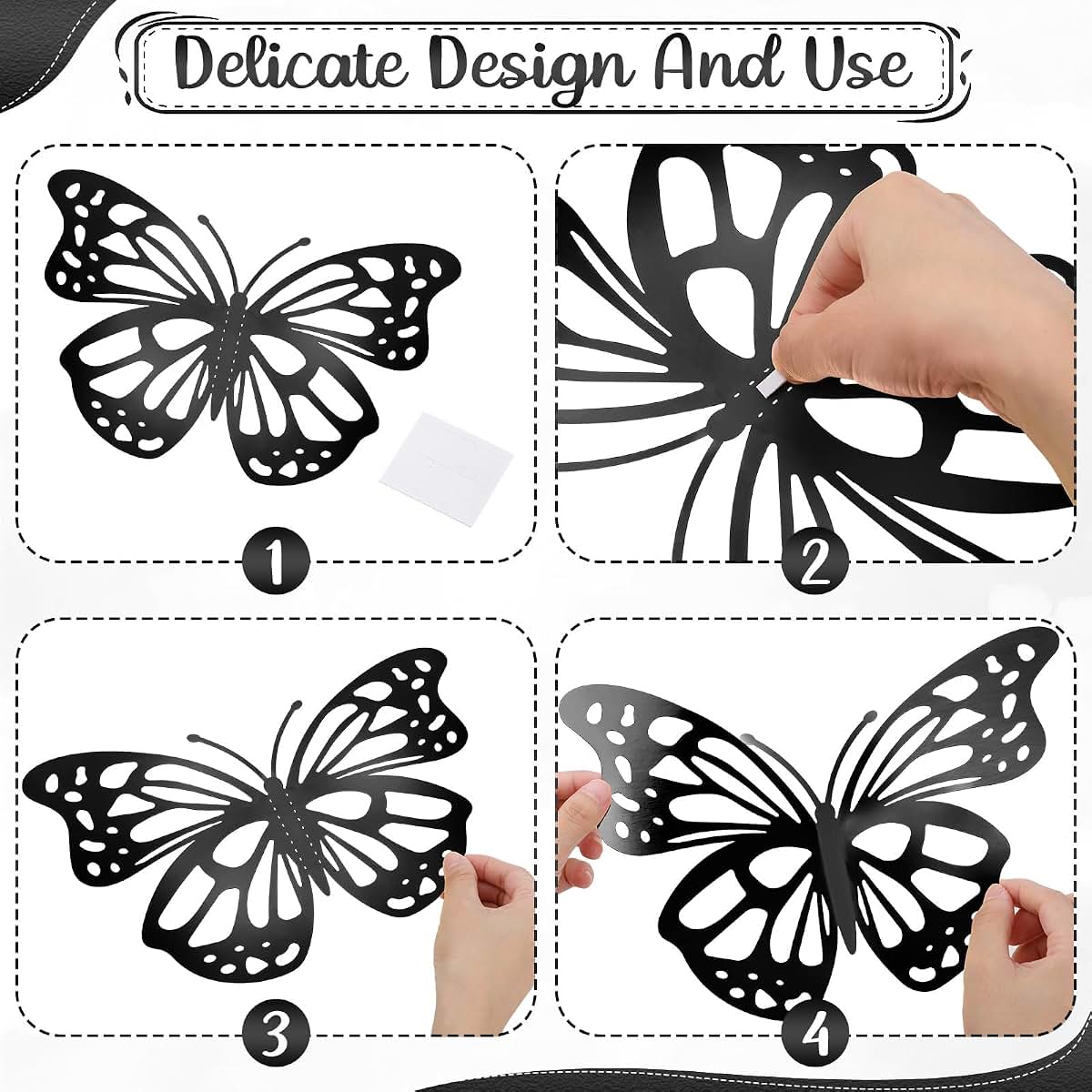 Large 3D Butterfly Wall Decals for Room Decorations