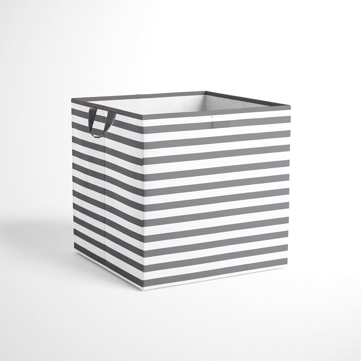 Bacati Pin Stripes Grey White Kids Storage Small Tote
