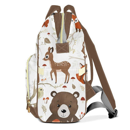 YallLocoMo Personalized Diaper Bag Backpack Gift Jungle Animal Bear Deer Ultimate Nappy Bag: Spacious, Waterproof & (photo 3)