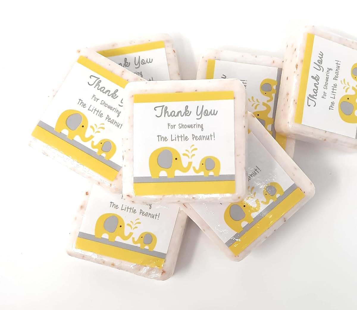 Botanical Bars Yellow and Grey Elephant Thank You Soap Favors, 12 Pack (photo 2)