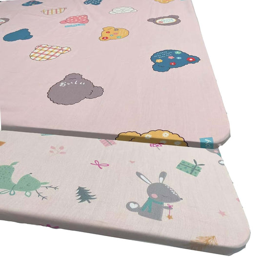 CUTIE PUMPKIN Crib Sheets (2-Pack) - 100% Pure Cotton Breathable and Softness Sheets for Toddler Cot Mattresses,Pure