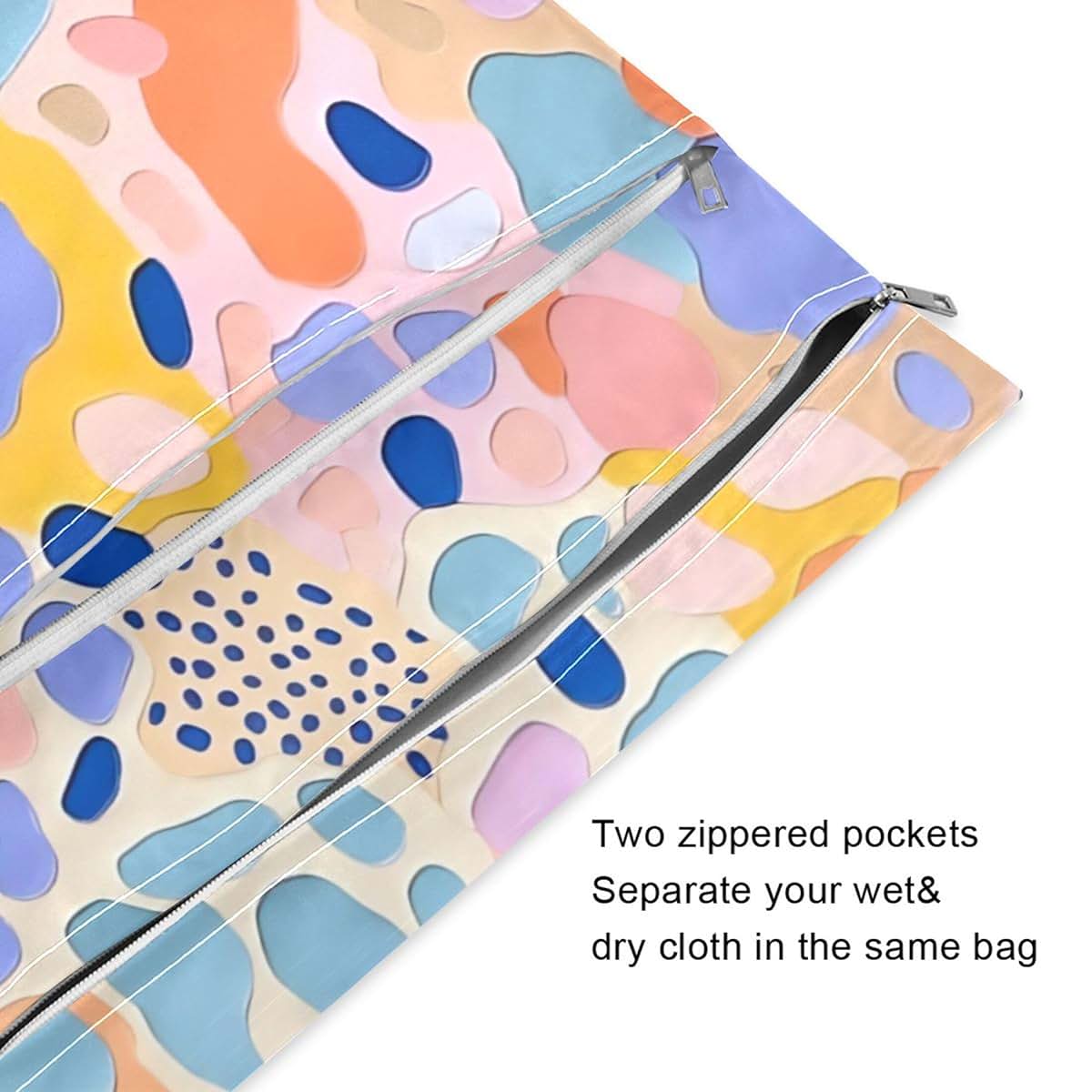 Xigua Two-Pack Waterproof Wet Dry Bag for Diapers and Travel Storage